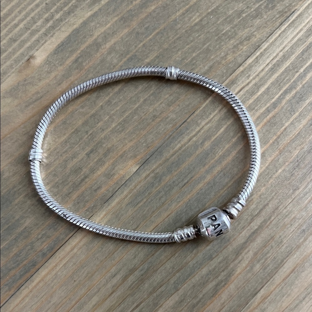 Vintage Pandora Moments Barrel Clasp Snake Chain Bracelet